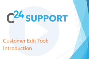 Customer Edit Tool - Introduction
