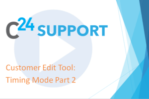 Customer Edit Tool - Timing Mode Part 2