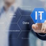 IT Accessibility; IT consultant presenting tag cloud about information technology